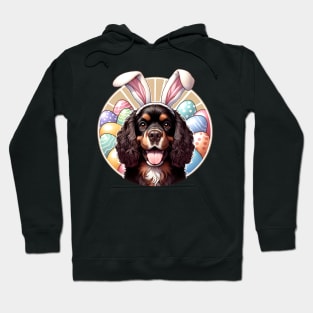 Boykin Spaniel with Bunny Ears Celebrates Easter Fun Hoodie